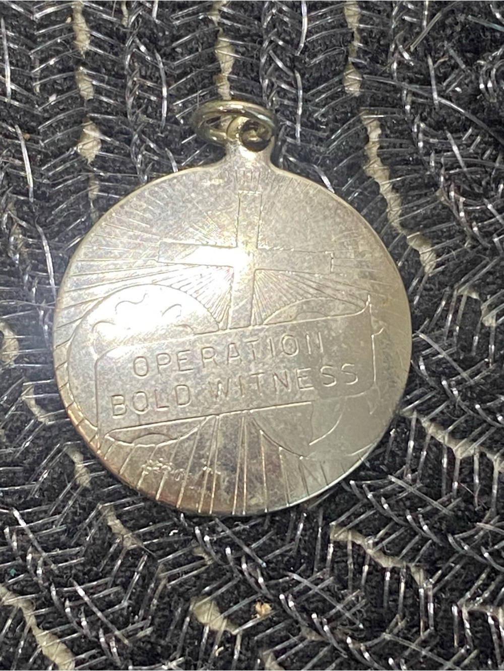 Set of 8 Round Vintage Silver-Toned “Operation Bold Witness” charms - Picture 2 of 9